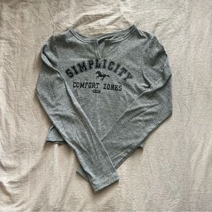 Cropped Graphic Long Sleeve